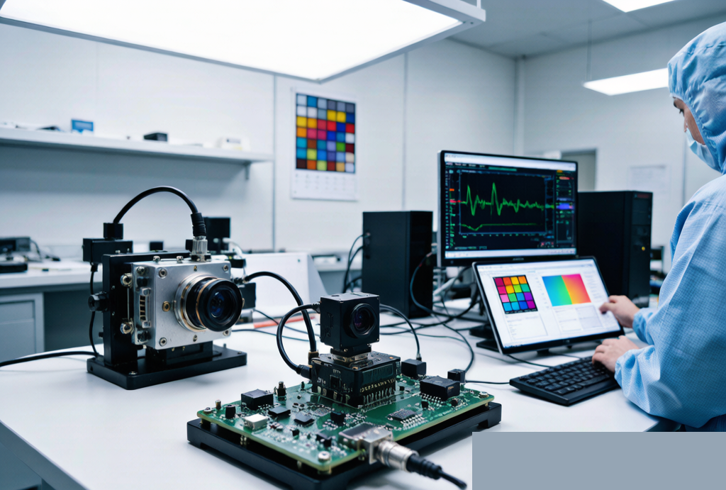 System-Level Validation: From Module-Only to End-to-End Imaging Camera module system-level validation lab